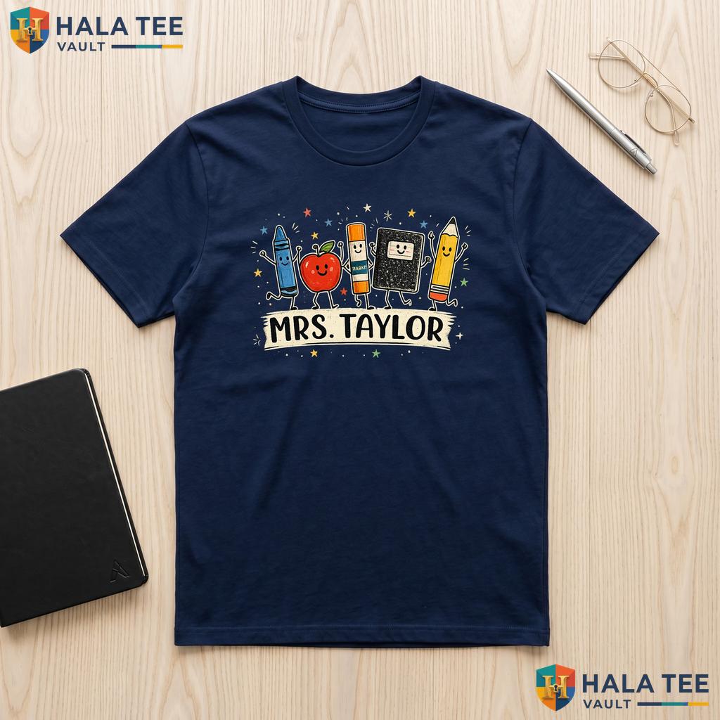 Personalized Teacher Name Shirt First Day Of School Classroom Team Apparel Adult