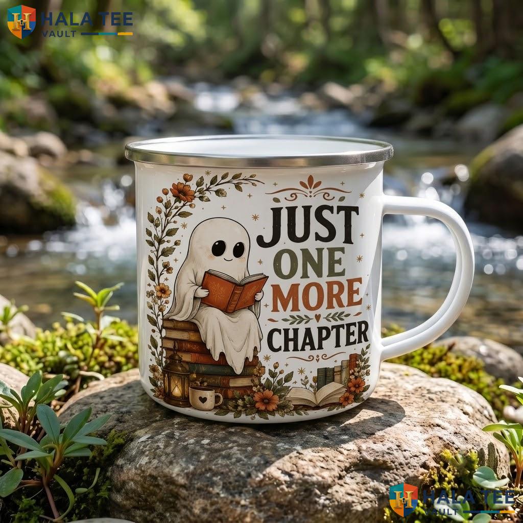 Phantom Reader Halloween Mug Spooky Librarian Book Lover Ceramic Coffee Accent Mug