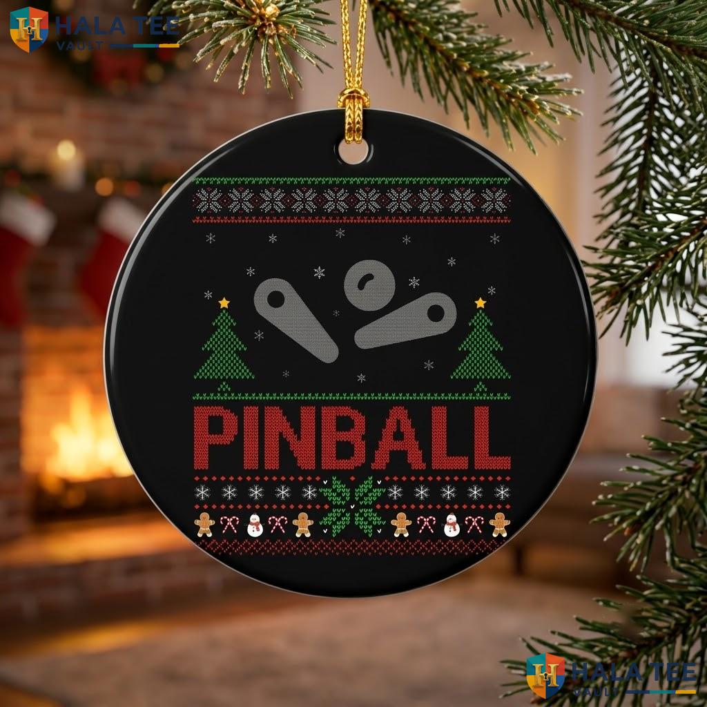 Pinball Sports Lover Christmas Ornament Santa Funny Holiday Decor Gift