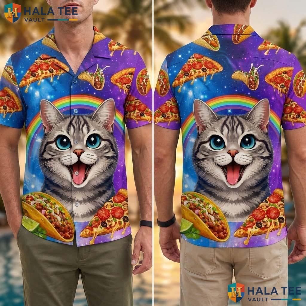 Pizza Taco Personalized Tropical Shirt 3D Short Sleeve Button Down Top
