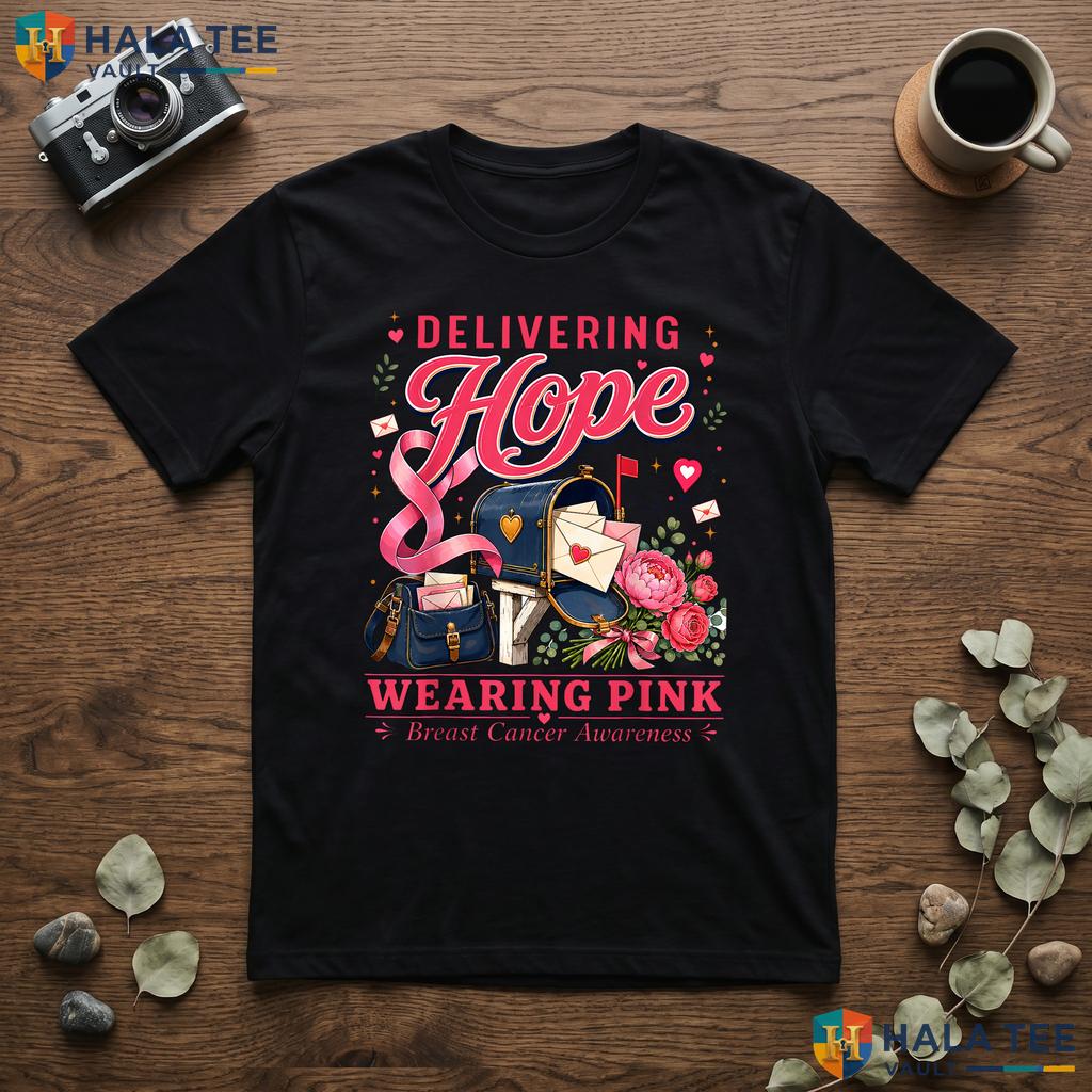 Postal Clerk Breast Cancer TShirt Awareness October We Wear Pink Adult