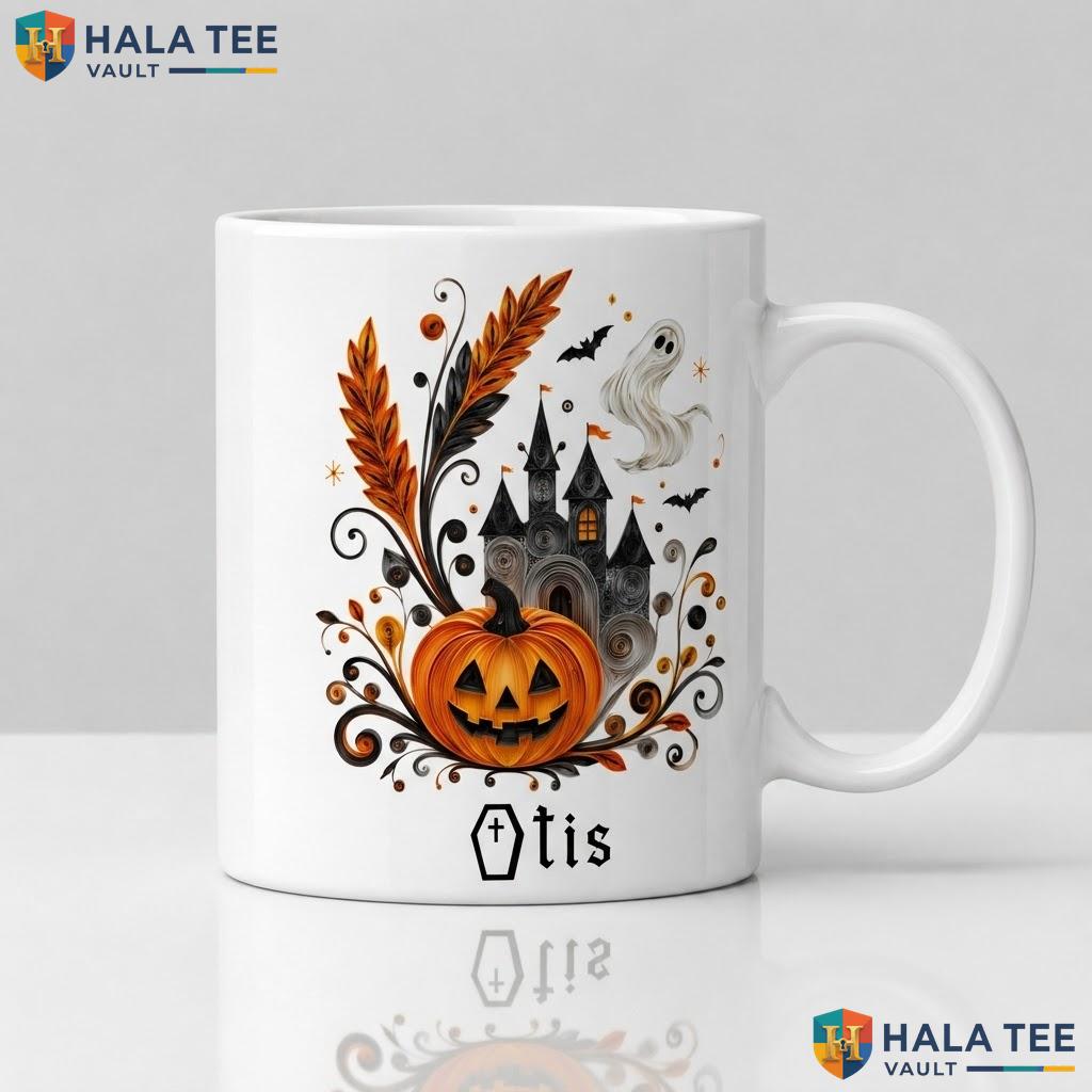 Pumpkin Witch Halloween Cup Personalized Silhouette Custom Ceramic Mug