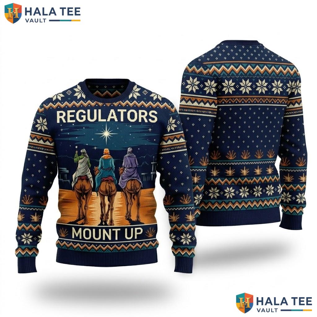 Regulators Mount Up Christmas Sweater Funny Reindeer Holiday Top
