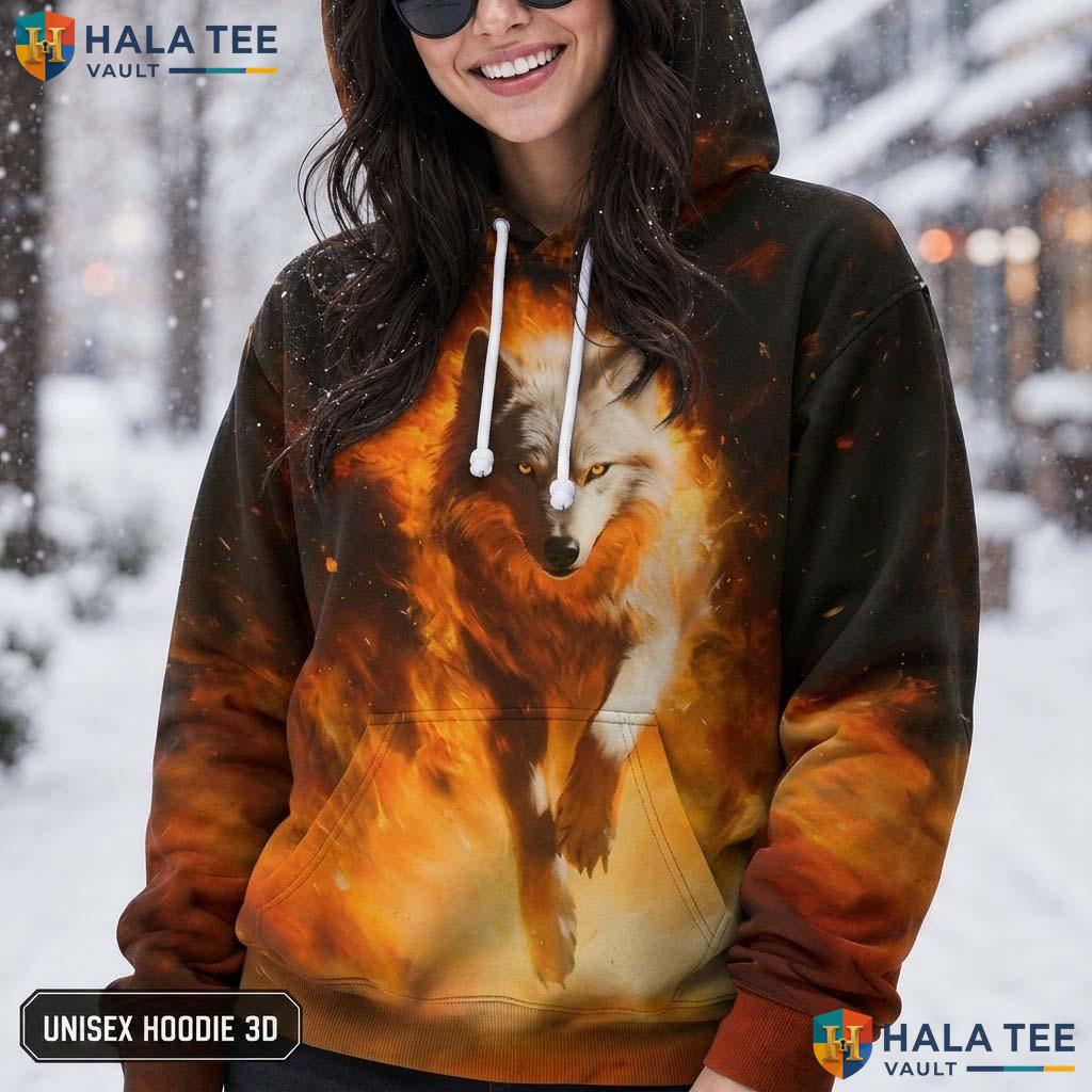 Running Wolf Galaxy Hoodie Kids Novelty 3D Printed Pullover Girl Boy AOP Hoodie