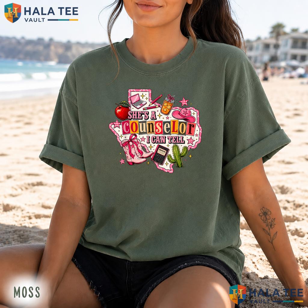 Shes A Counselor Western Retro Style T-Shirt Retro School Guidance Top