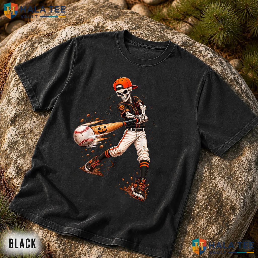 Skeleton Baseball Costume Comfort Colors Shirt Funny Halloween Boys