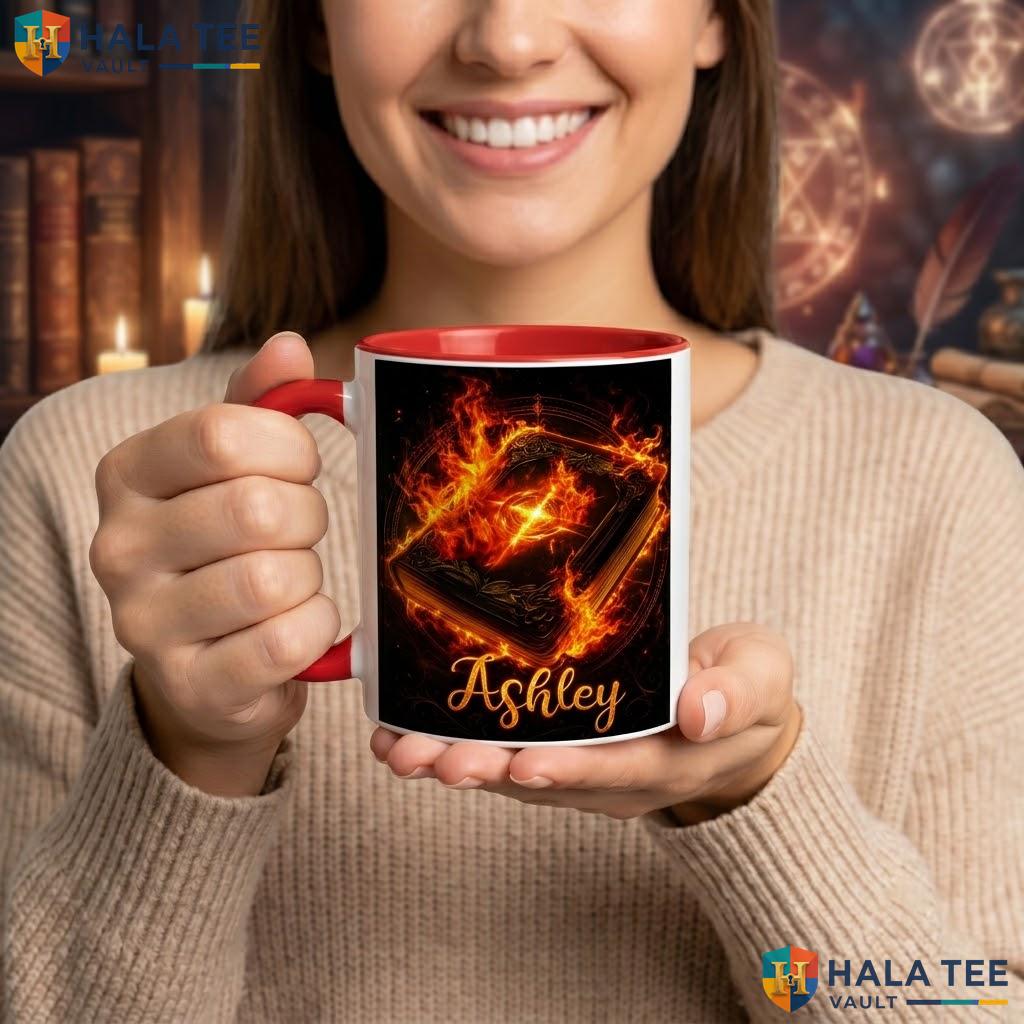 Spellbook Fantasy Custom Ceramic Mug Wizard Hat Halloween Coffee Camping Mug