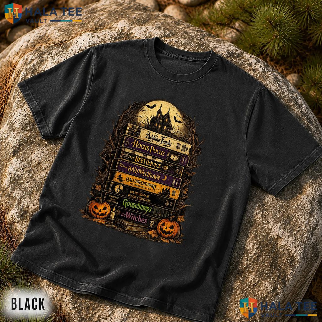 Spooky Halloween Movies Comfort Colors T Shirt Witchy Horror Lover Fall Top