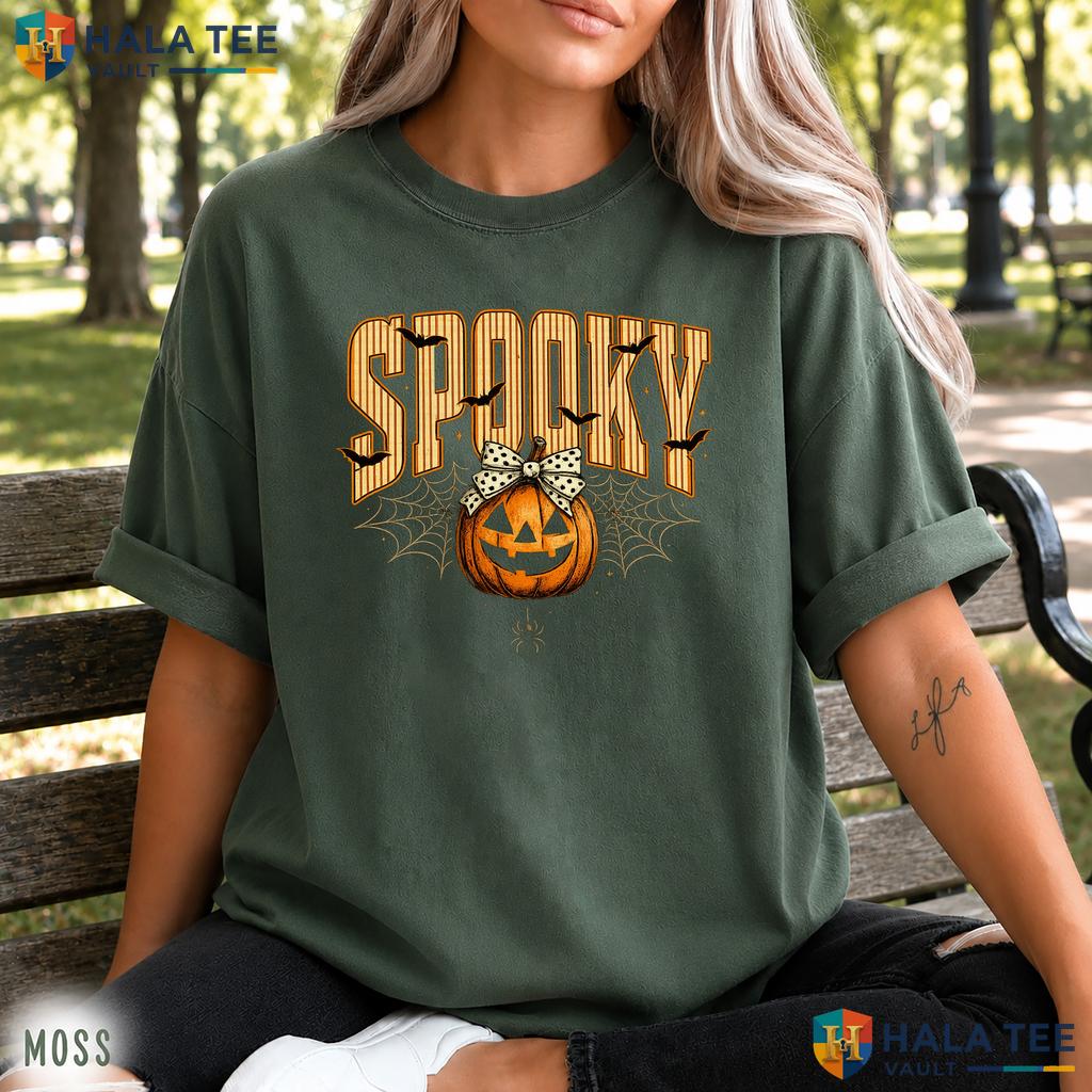 Spooky Season Ghosts Comfort Colors T Shirt Halloween Party Graphic Apparel Vintage Washed Tee