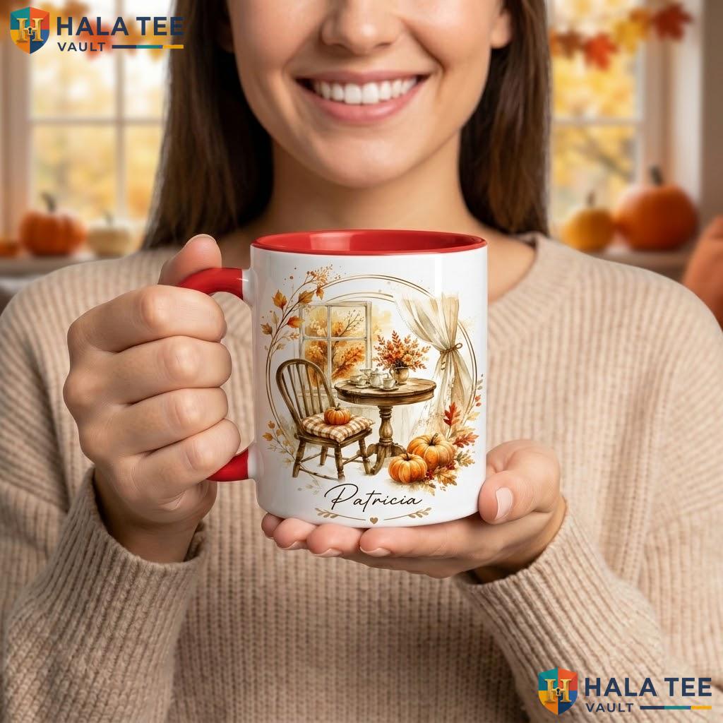 Spooky Window Scenery Halloween Camping Mug Creepy Tree Custom Ceramic Coffee Mug