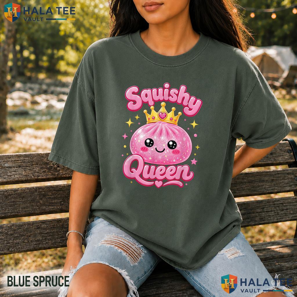 Squishy Queen Dumpling Garment-Dyed T-Shirt Cute Kawaii Birthday Apparel