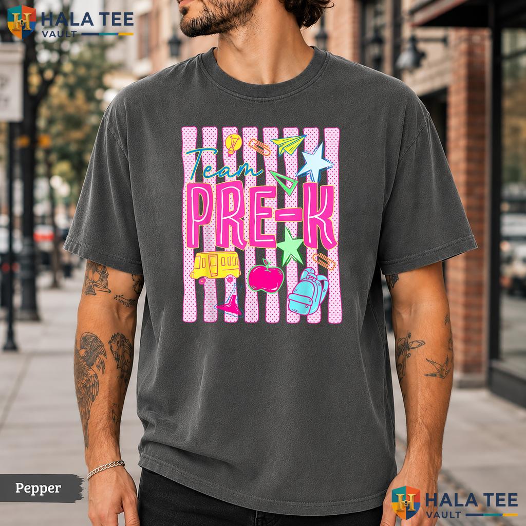Team PreK School Squad Comfort Colors T-Shirt Teacher Student Classroom Top