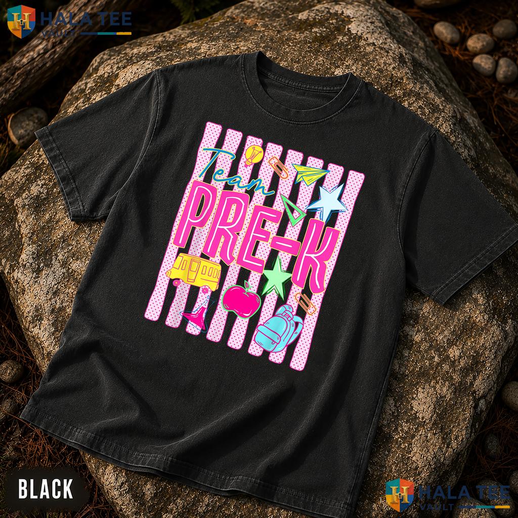 Team PreK School Squad Garment-Dyed T-Shirt Teacher Student Classroom Top
