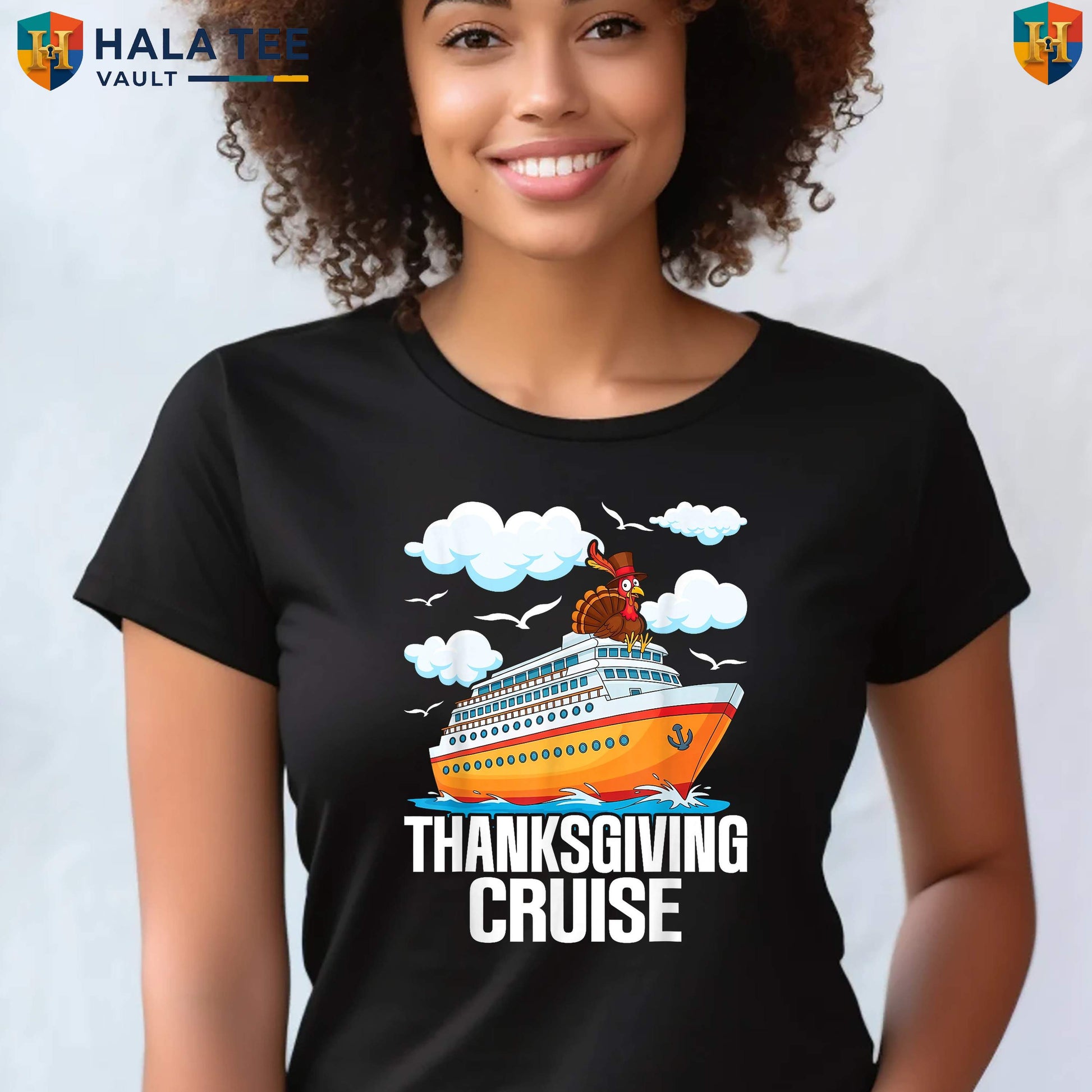 Thanksgiving Cruise Vacation Turkey Shirt Funny Cruising Sailing Holiday Top