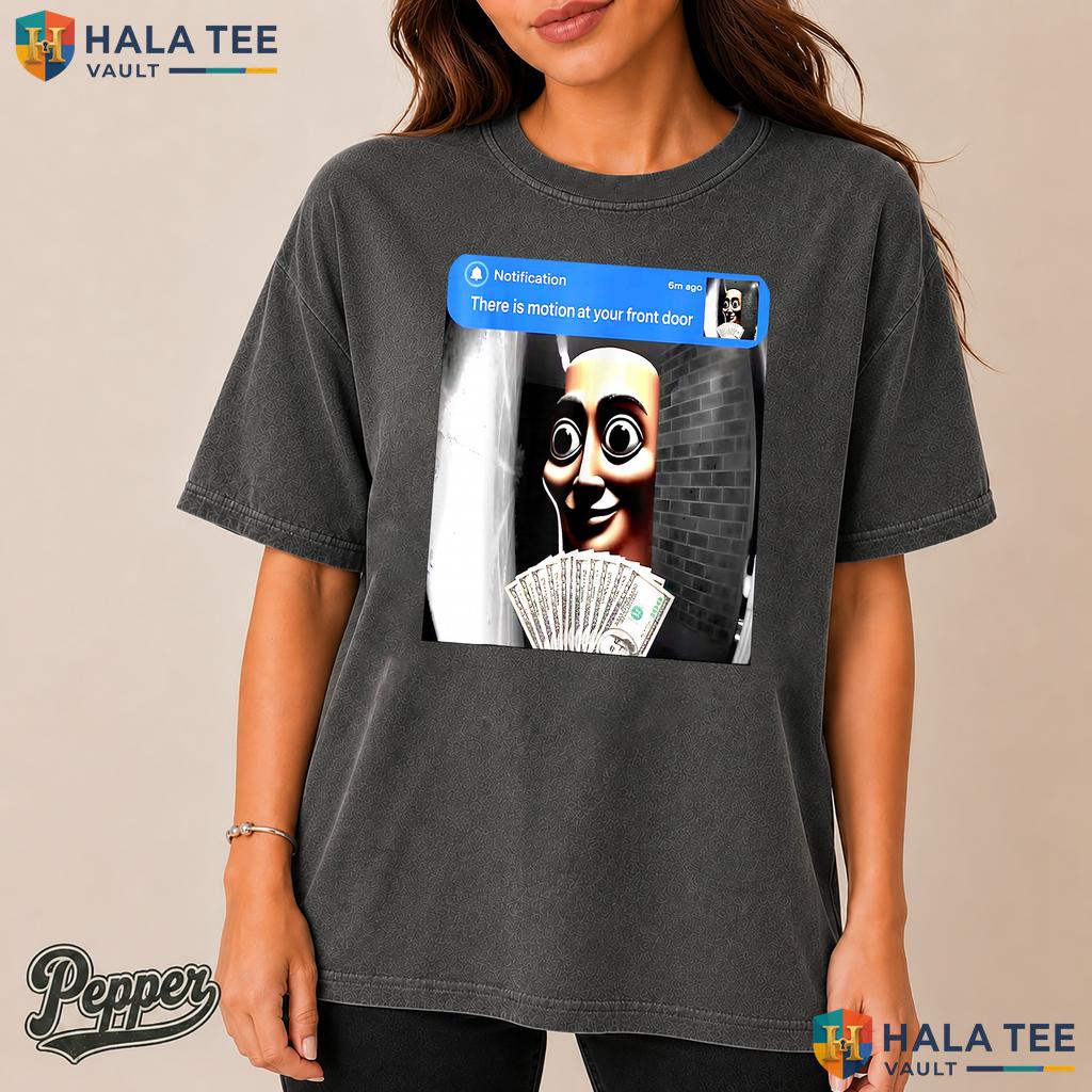 Tung Tung Sahur Motion Garment-Dyed T-Shirt Funny Front Door Meme Apparel