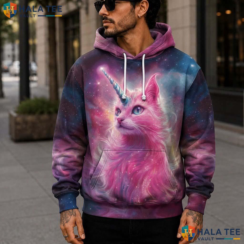 Unicorn Cat Galaxy Hoodie Kids Novelty 3D Printed Pullover Girl Boy 3D Printed Hoodie