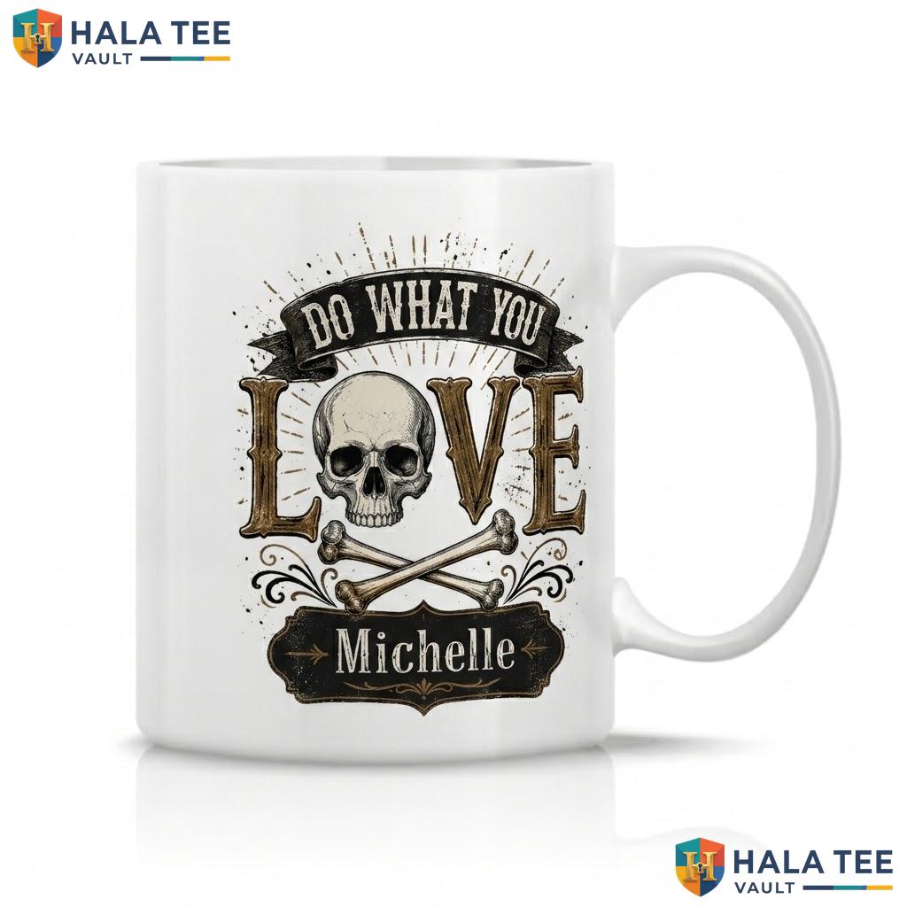 What Do You Love Skeleton Halloween Cup Custom Skull Ceramic Coffee Mug