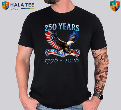 1776 Fourth July Patriotic T-Shirt American 250th Anniversary 2026 Apparel