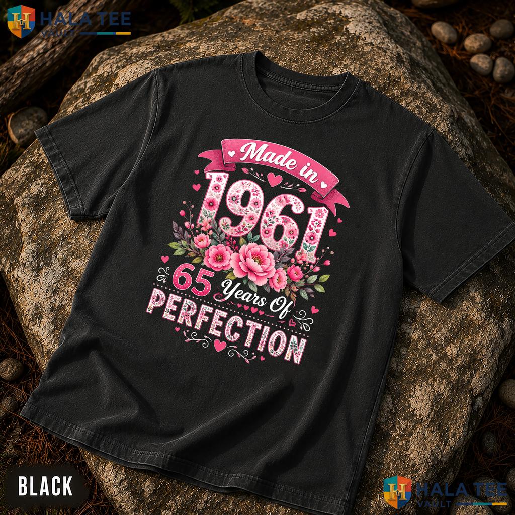 1961 Floral Women Comfort Colors T-Shirt 65th Birthday 65 Year Old Gift Tee