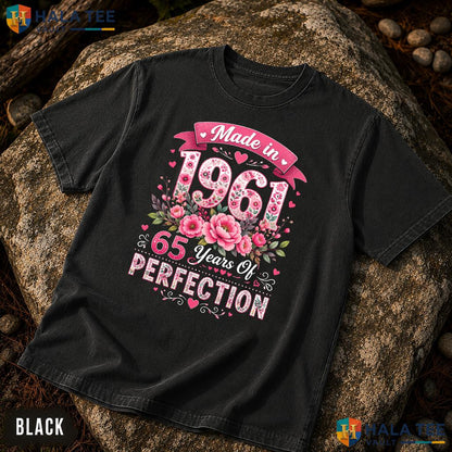 1961 Floral Women Comfort Colors T-Shirt 65th Birthday 65 Year Old Gift Tee