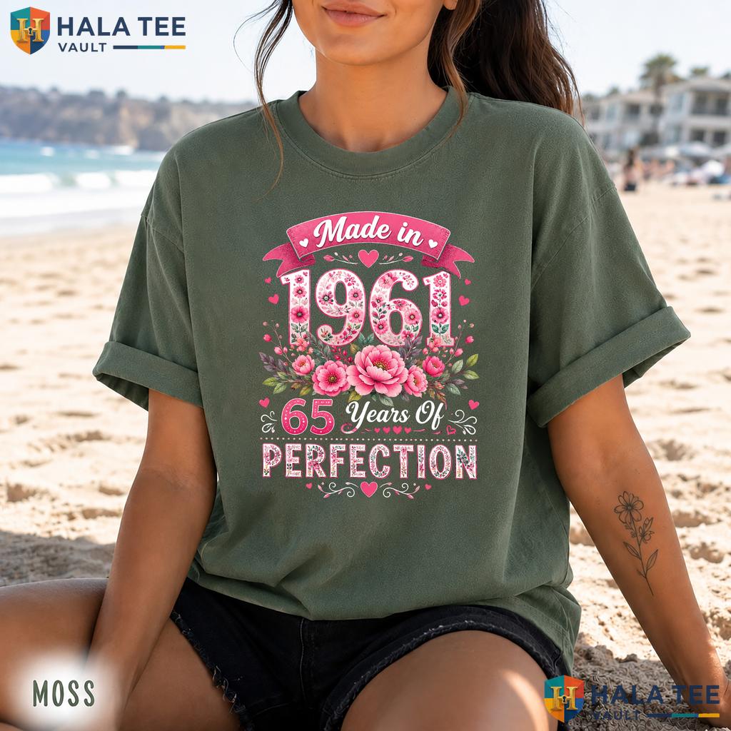 1961 Floral Women Comfort Colors Shirt 65th Birthday 65 Year Old Gift Tee