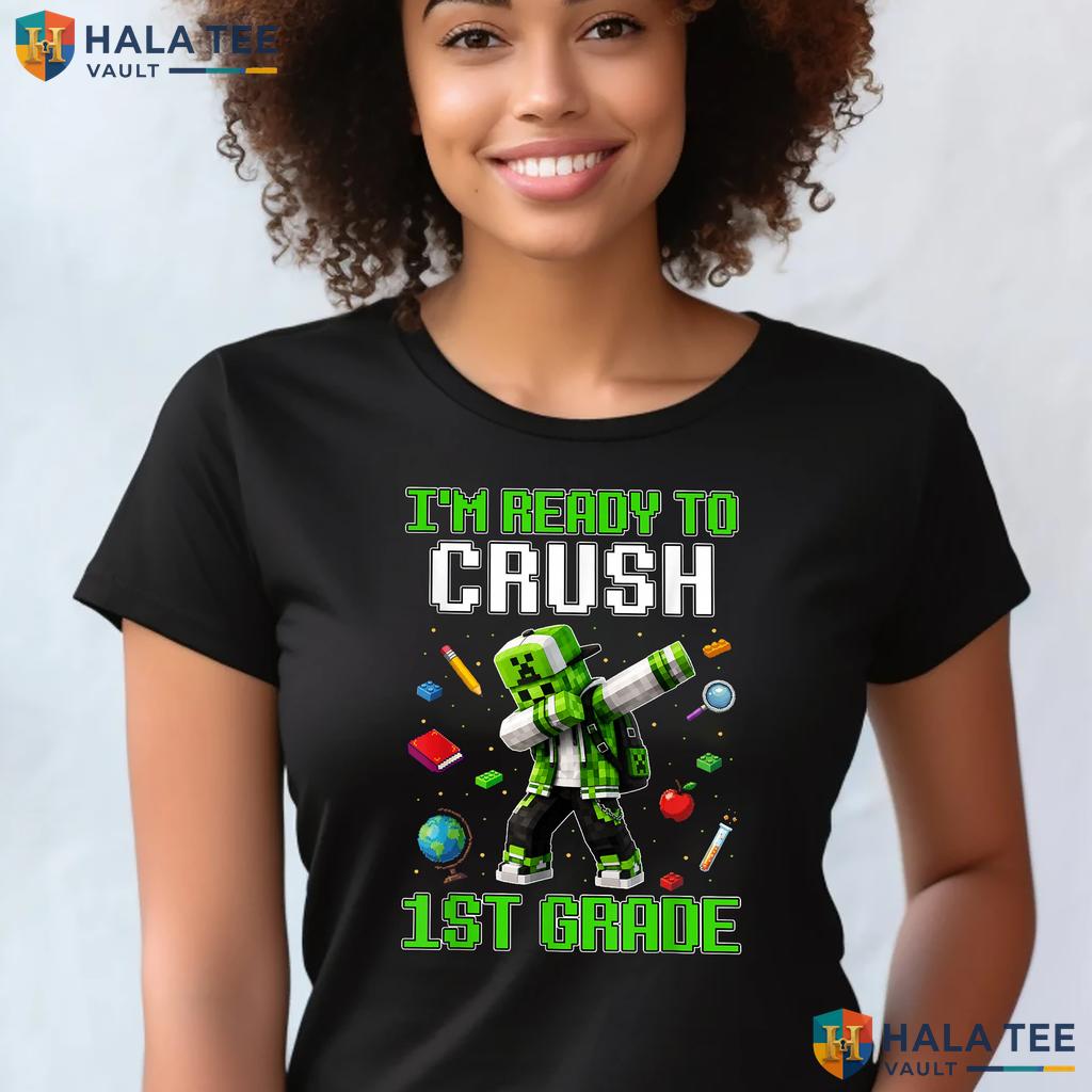 1st Grade Boys Gamer Shirt First Day Back To School Gaming Apparel Top Adult