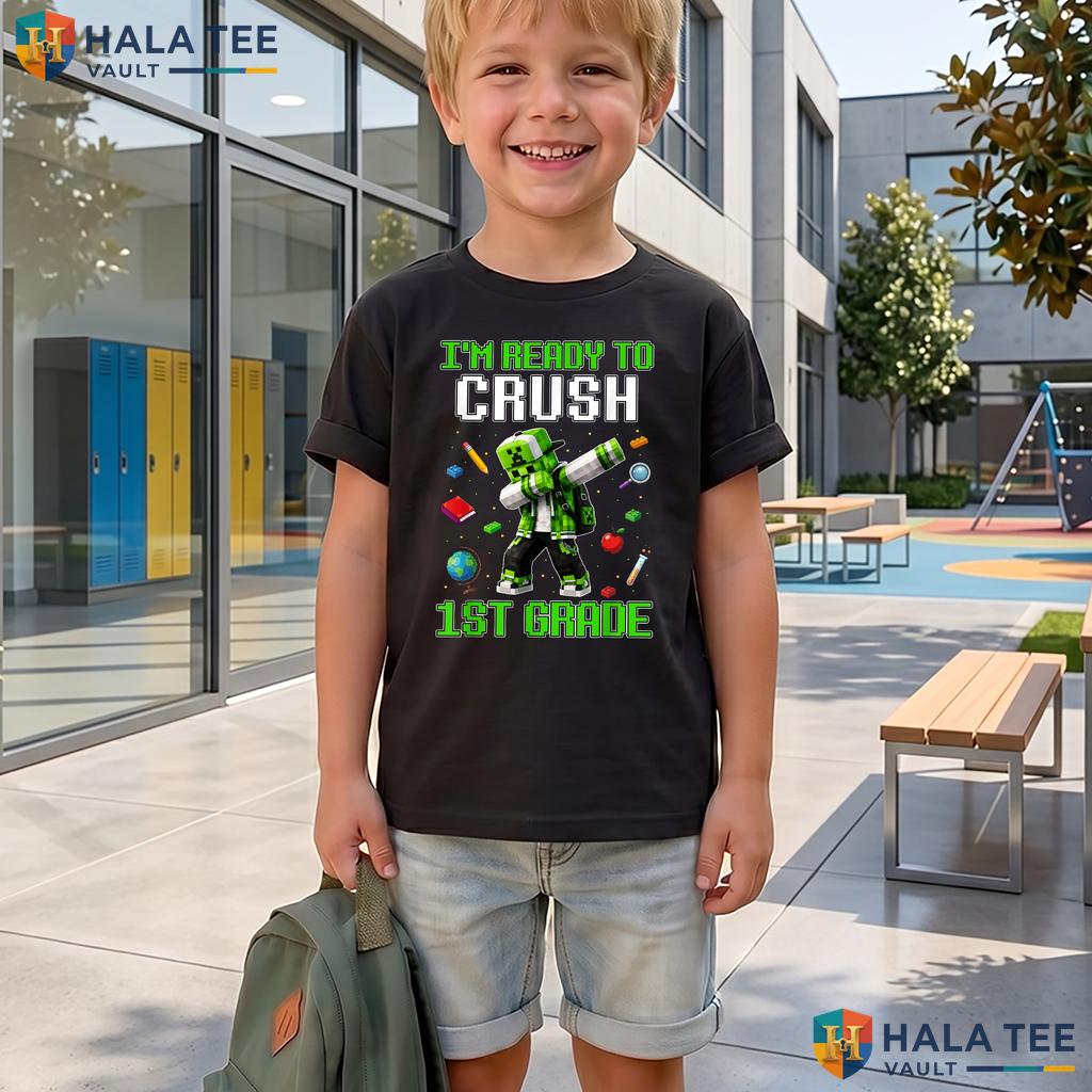 1st Grade Boys Gamer Shirt First Day Back To School Gaming Apparel Top Adult