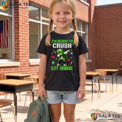 1st Grade Boys Gamer Shirt First Day Back To School Gaming Apparel Top Adult