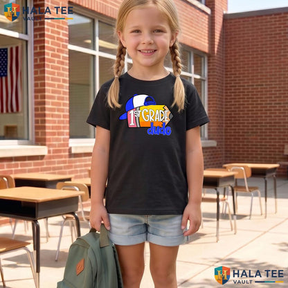 1st Grade Dude Pencil Shirt Boys First Day Of School Graphic Apparel Adult