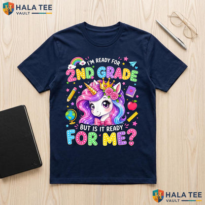 2nd Grade Girls School Shirt First Day Of Second Grade Back To School Adult
