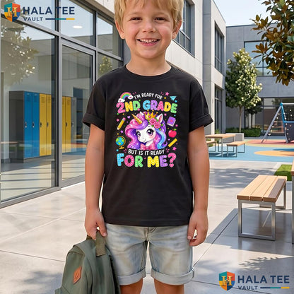 2nd Grade Girls School Shirt First Day Of Second Grade Back To School Adult