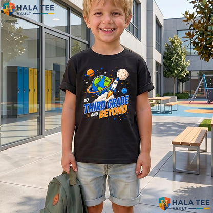 3rd Grade Boys Moon Shirt First Day Of Third Grade Back To School Top Adult