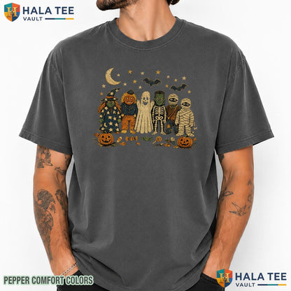 80s Halloween Characters Comfort Colors T Shirt Retro Spooky Costume Apparel Heavyweight Cotton T-Shirt
