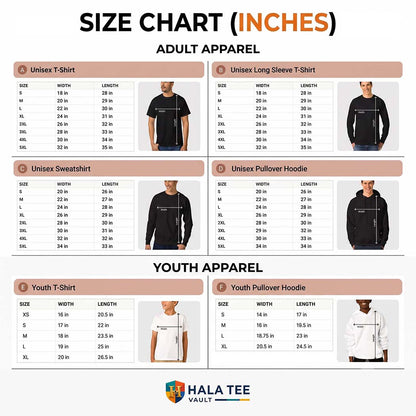 Size Chart T-Shirt 2D