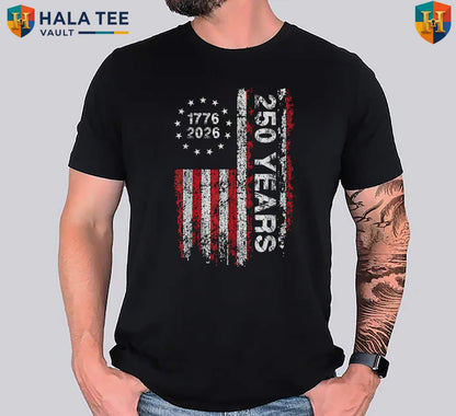 America Anniversary Freedom 250th Tee Shirt 2026 Independence Day Fan Gear
