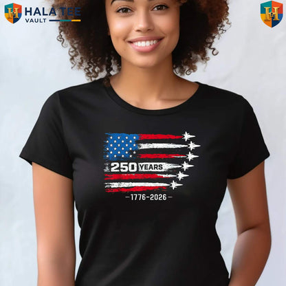 American 250 Years Fan Shirt Fourth Of July Independence Day 2026 Apparel