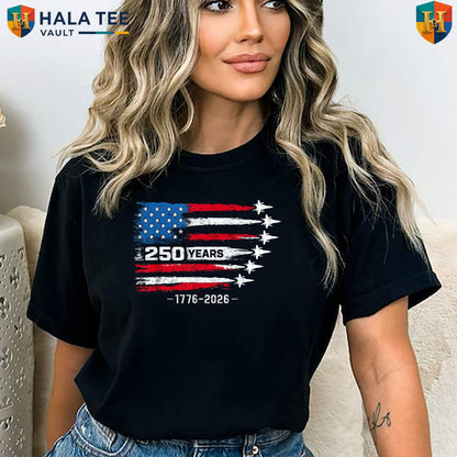 American 250 Years Fan Tee Shirt Fourth Of July Independence Day 2026 Apparel