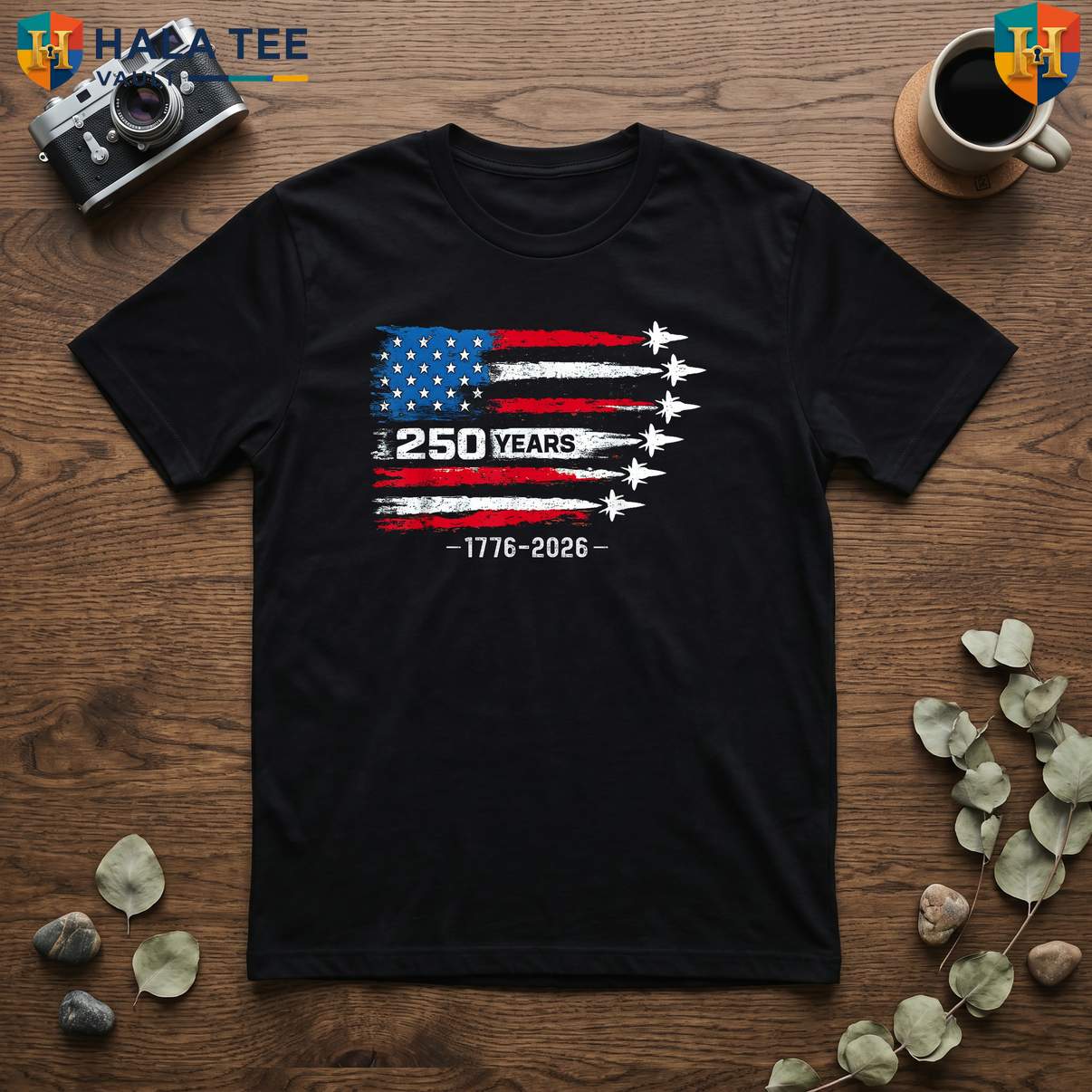 American 250 Years Fan T-Shirt Fourth Of July Independence Day 2026 Apparel