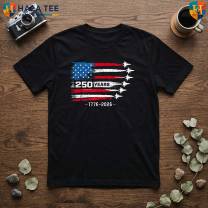 American 250 Years Fan T-Shirt Fourth Of July Independence Day 2026 Apparel