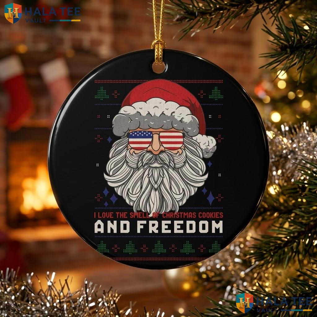 American Flag Santa Christmas Ornament Patriotic Freedom Holiday Gift