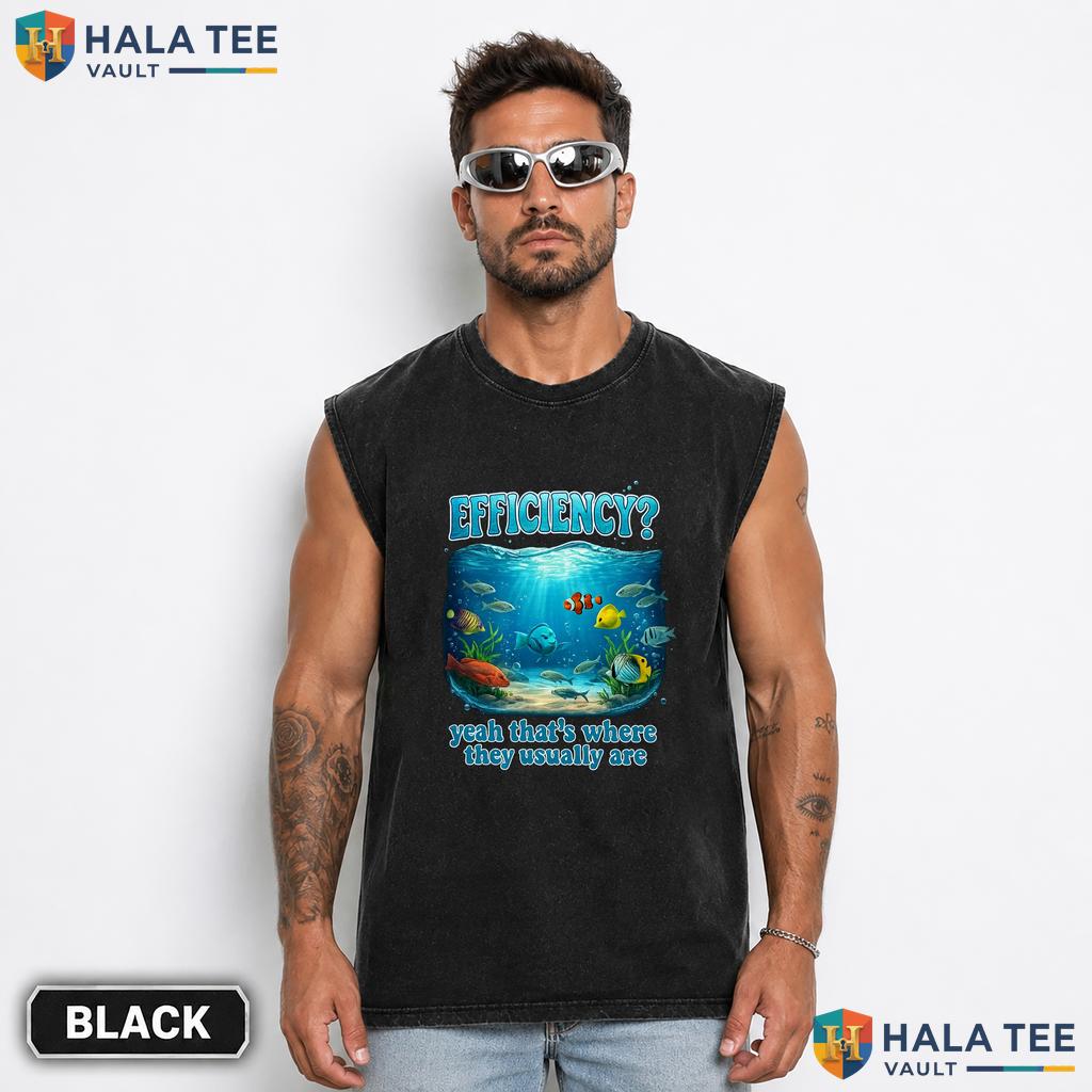 Aquarium Fish Tank Washed T-Shirt Efficiency Where They Usually Are Top Vintage Wash Shirt