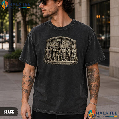 Arch Of Titus Rome Washed T-Shirt Ancient Roman History Graphic Apparel
