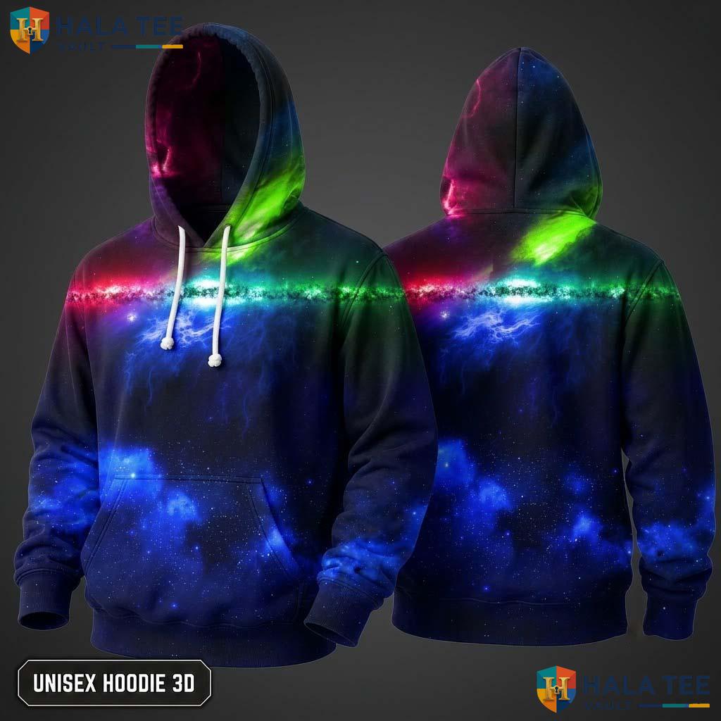 Aurora Polaris Realistic Hoodie Men Women 3D Graphic Novelty Pullover