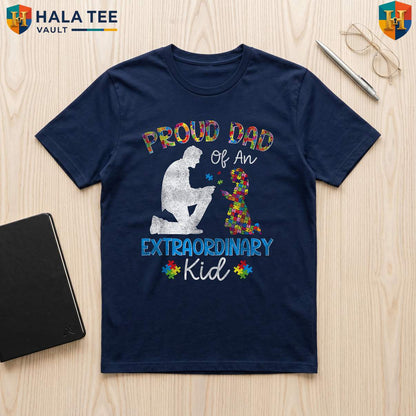 Autism Dad Fathers Day TShirt 2026 Father Of Autistic Girl Daughter Awareness