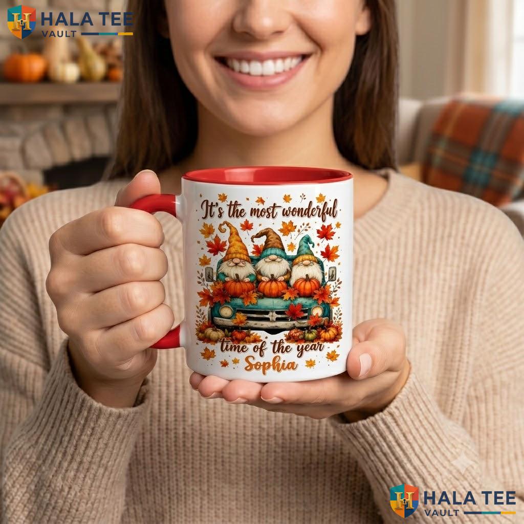 Autumn Boo Fall Ghost Camping Mug Custom Name Thanksgiving Coffee Cup