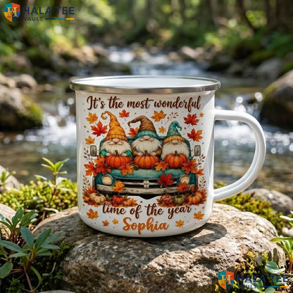 Autumn Boo Fall Ghost Accent Mug Custom Name Thanksgiving Coffee Cup