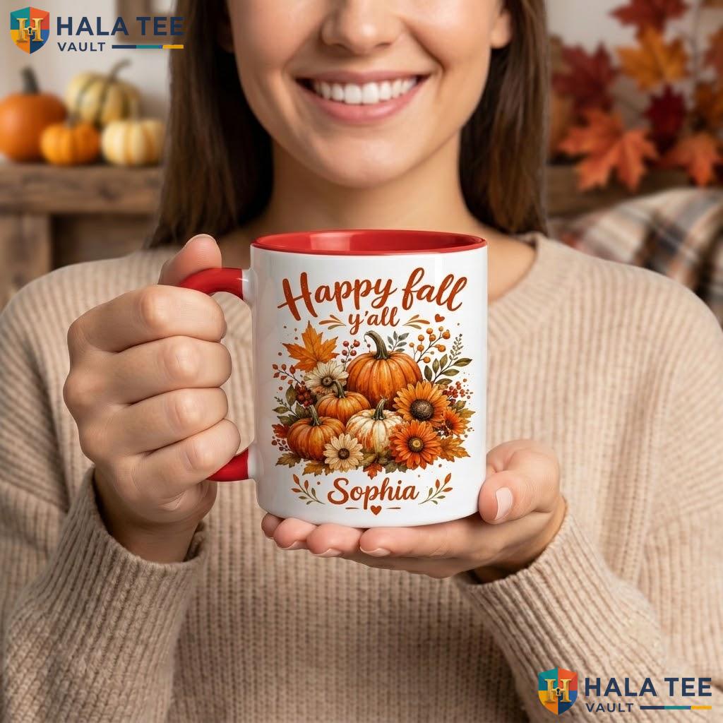 Autumn Maple Thanksgiving Mug Custom Ghost Fall Ceramic Coffee Camping Mug Decor