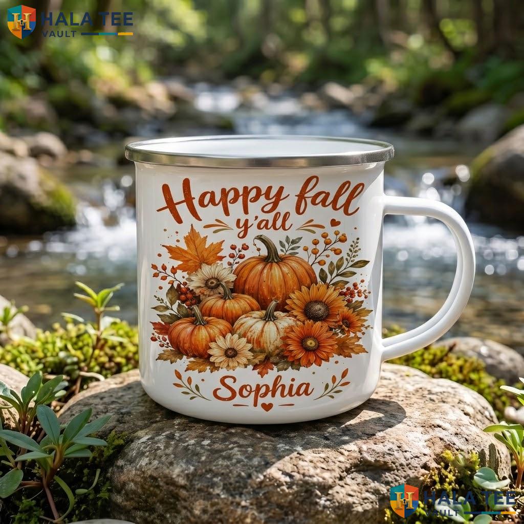 Autumn Maple Thanksgiving Mug Custom Ghost Fall Ceramic Coffee Accent Mug Decor