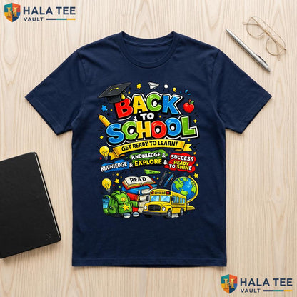 Back To School Supplies Shirt First Day Student Teacher Classroom Top Adult
