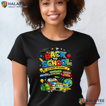 Back To School Supplies Shirt First Day Student Teacher Classroom Top Adult